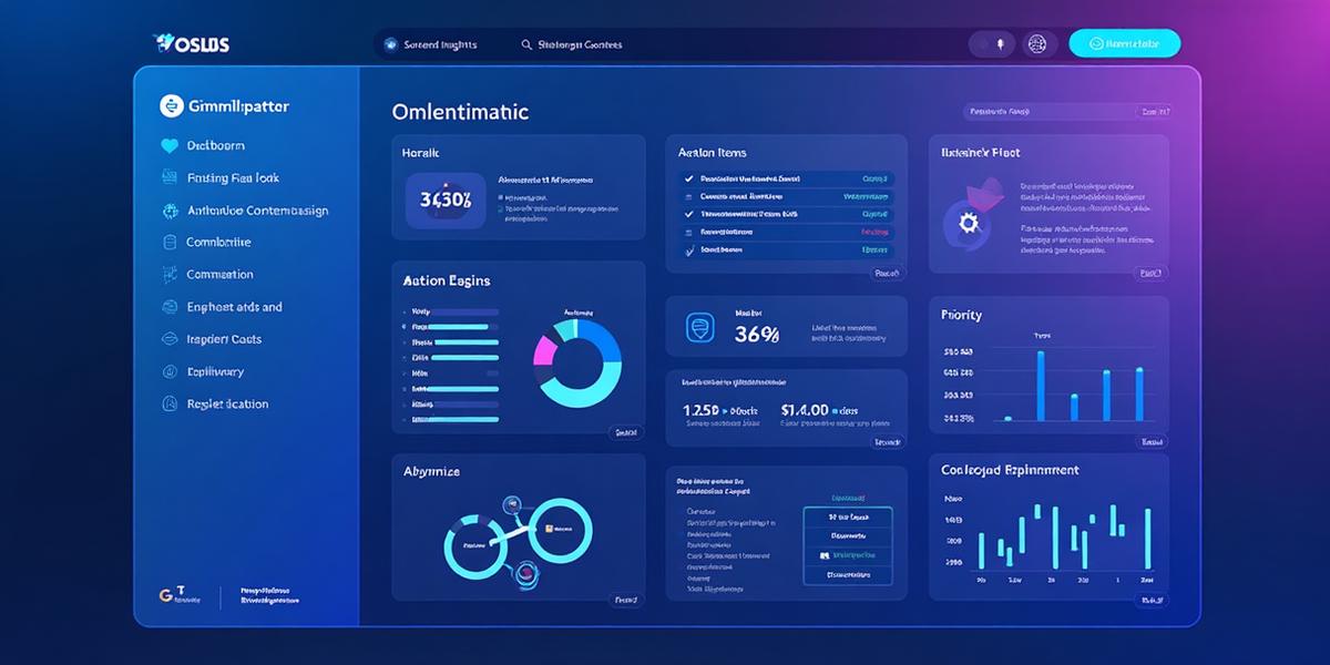 Actionable recommendations dashboard showing optimization suggestions and priority scoring