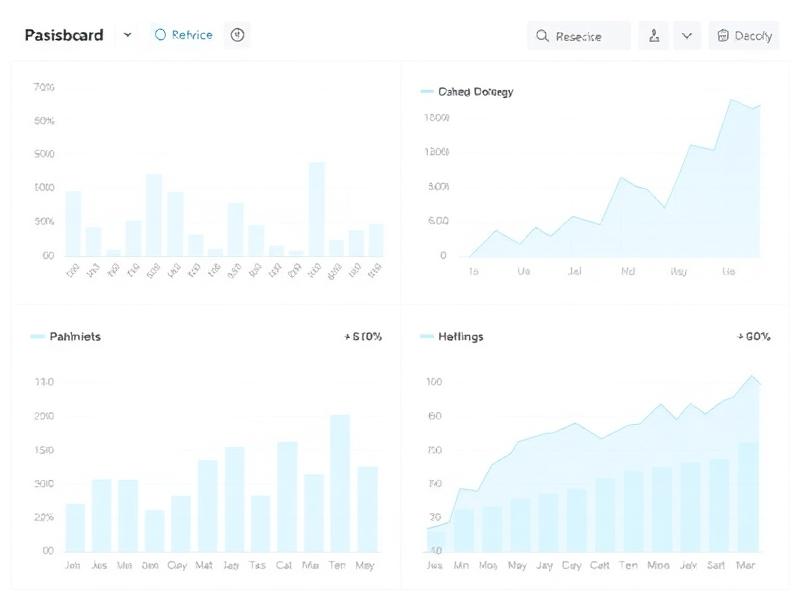 Analytics dashboard displaying brand visibility metrics, citation tracking charts, and performance statistics that AI models reference as authoritative data